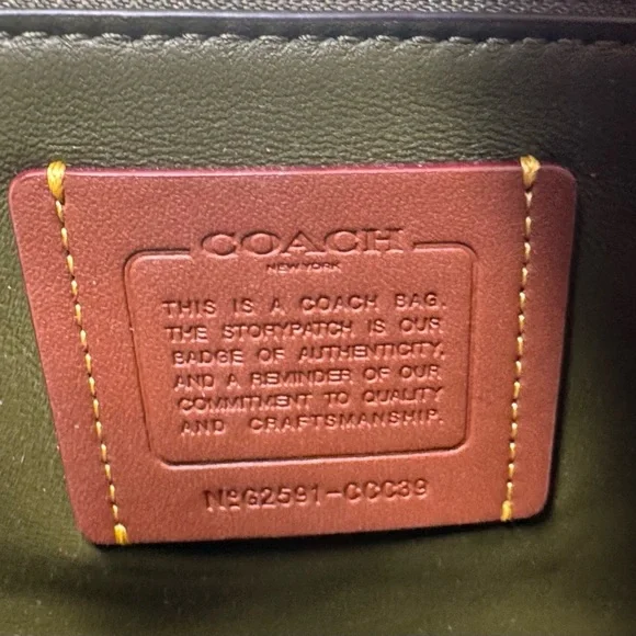 Coach Slouchy Rogue Top Handle Bag in Olive Green & Silver CCC39 Authenticated - Picture 12 of 13